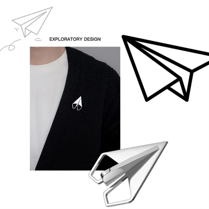 Material Of Titanium Steel Airplane Brooch high quality
